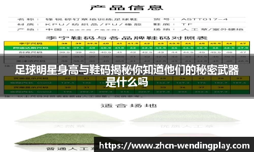 足球明星身高与鞋码揭秘你知道他们的秘密武器是什么吗